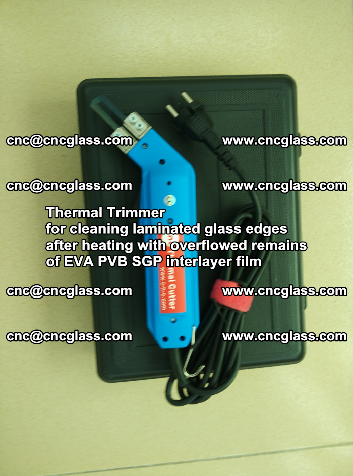 Thermal Trimmer For Cleaning Laminated Glass Edges